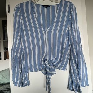 Blue striped top